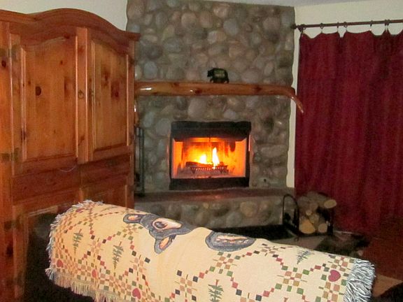 River Rock Wood Burning 