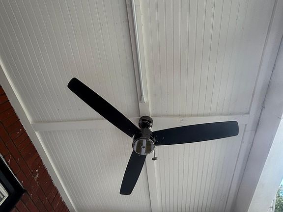Front Sitting Porch w/ Designer Outdoor Ceiling Fan and Tray Ceiling!