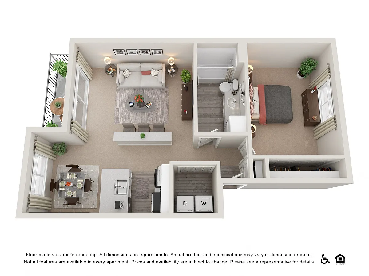 Floor plan 1x1 LOFT