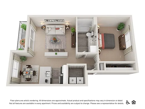 Floor plan 1x1 LOFT