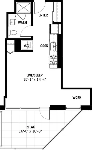 Floor plan Greenspace Studio 07