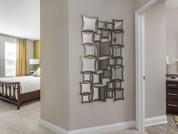 Master Bedroom and Bathroom - Creekstone at RTP Apartments