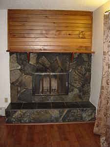 Wood-burning fireplace