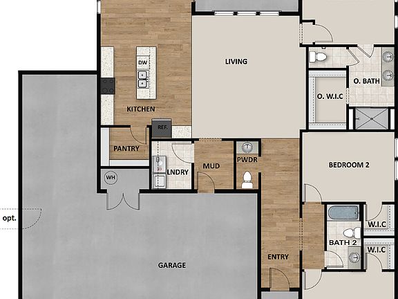 3 Car Garage Extended Option