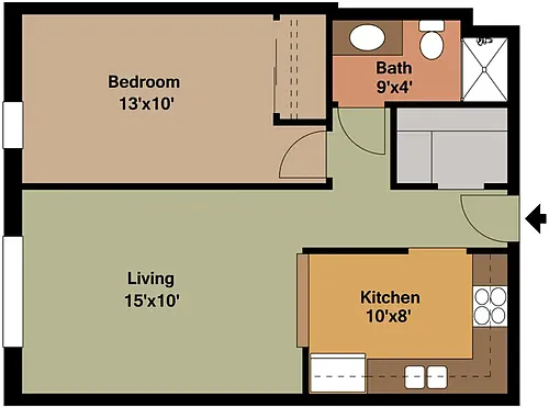 Floor plan 1 Bedroom