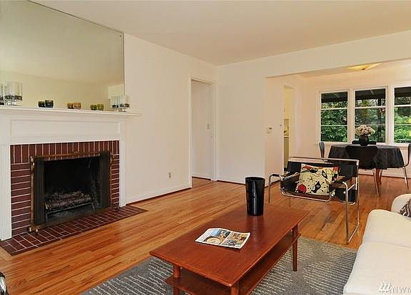 Wood burning fireplace