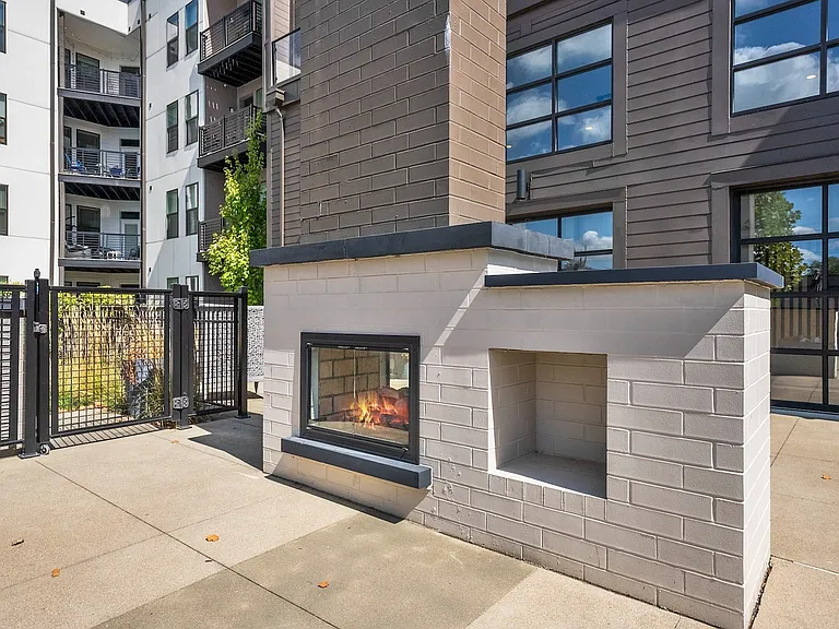 Outdoor Fireplace and Grilling Station