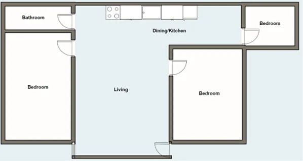 Floor plan 3 Bedroom