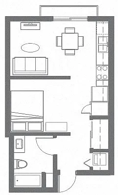 Floor plan Studio D
