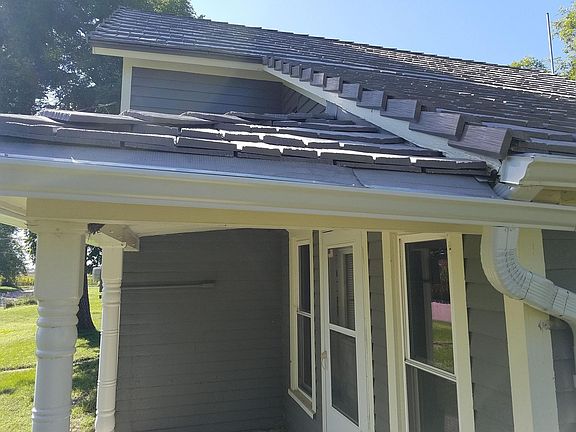 New roof and gutters. Gutters have lids to keep leaves out.
