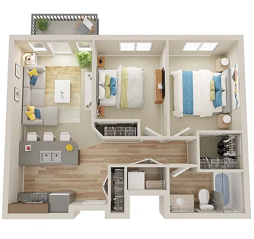 Floor plan 2X1 - C1