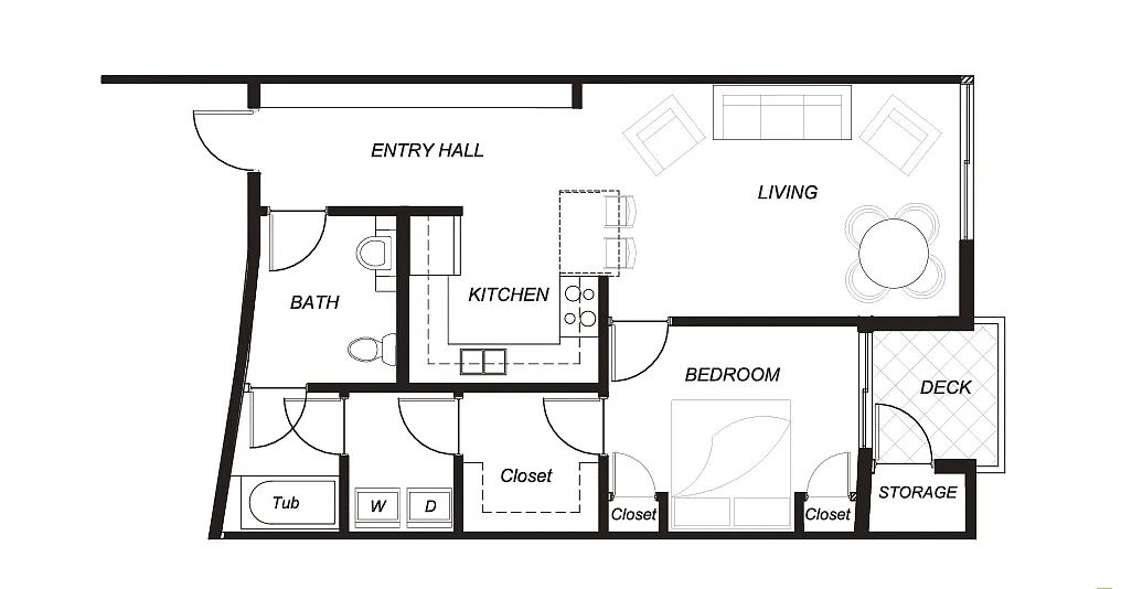 Floor plan One Bedroom