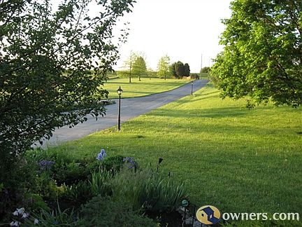 Looking from front porch out the driveway