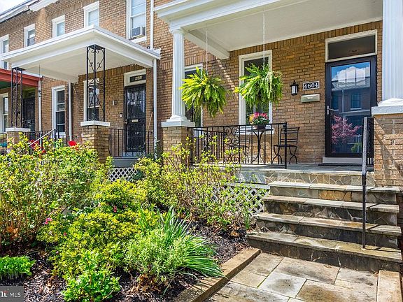 Beautiful garden and slate entryway and porch.