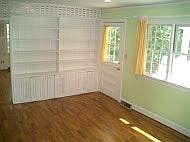 lots of built in shelves