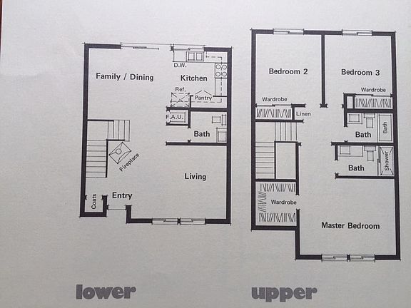 Floor plan of townhome