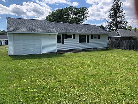 Back shows new rear gar door