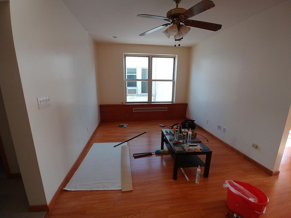 Living Room Window View: Right side- 1 closet and 2 bedrooms; Left side- Doorway Entrance with spacious closet, bathroom, kitchen and 1 bedroom