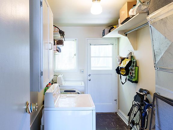 Laundry and utility room, back door entry, storage