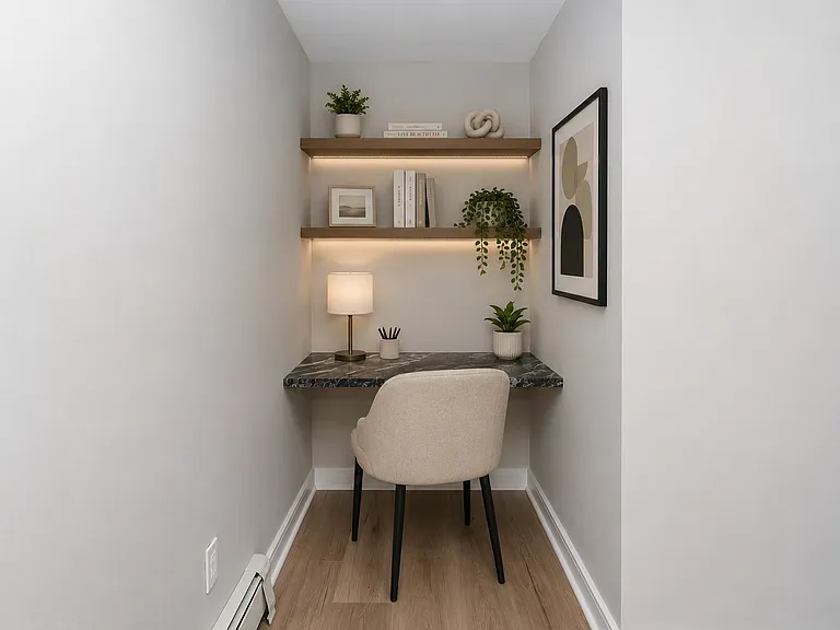 Virtually Staged Desk Area