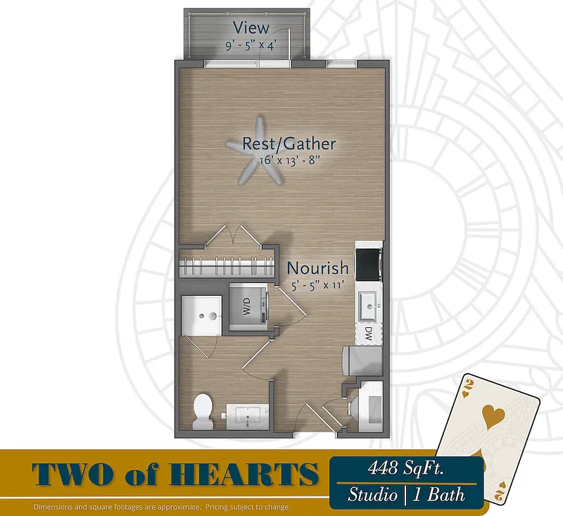 Floor plan Two of Hearts