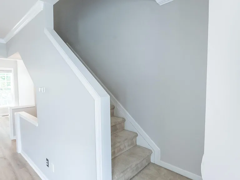 Private stairwell to the master bedroom level