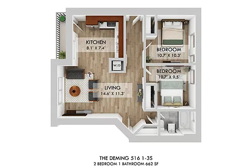 Floor plan Two Bedroom