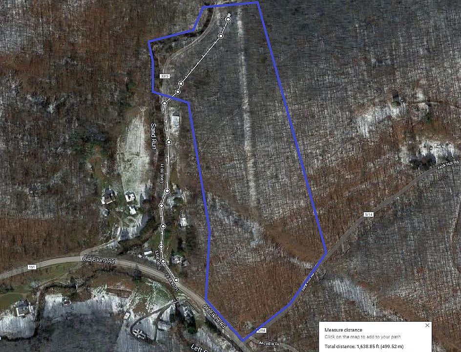 1600 ft from Old Elkins Rd