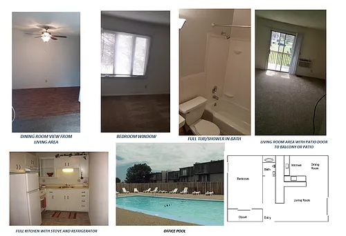 Floor plan Hilltop 1 Bedroom