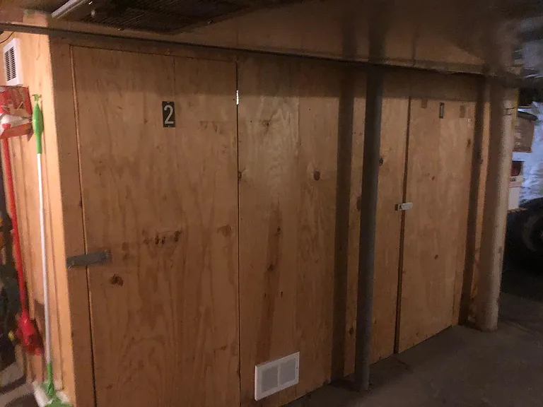 Basement lockable storage unit