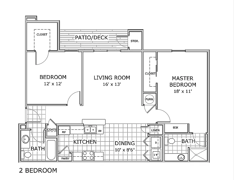 Floor plan 2 Bedroom - Ph 2