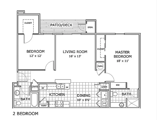 Floor plan 2 Bedroom - Ph 2