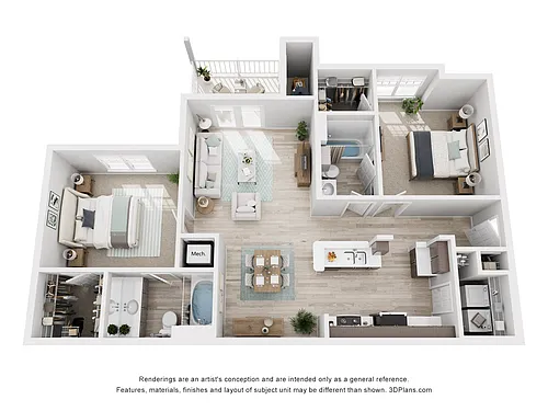 Floor plan Two Bedroom