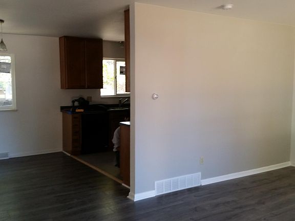 Main floor living and dining area