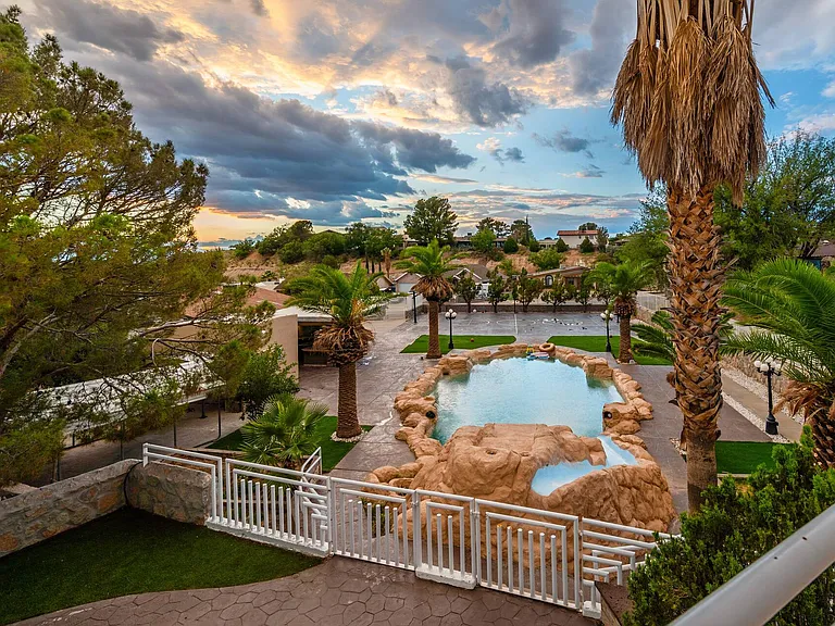 Aerial backyard view