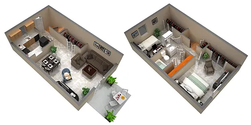 Floor plan Two Bedroom Classic