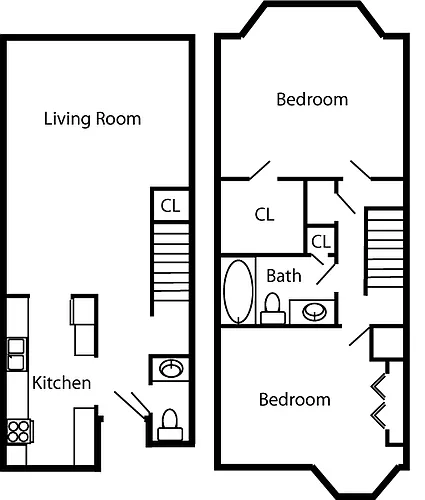 Floor plan 2 Bedroom