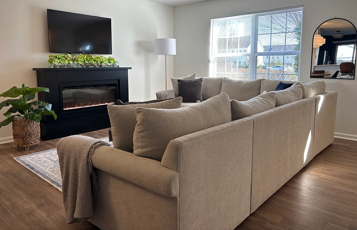Comfortable living space with smart TV and Alexa-operated fireplace - Bracknell Forest Dr