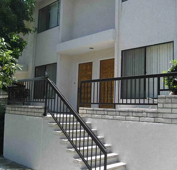 View of private entrance to townhouse unit