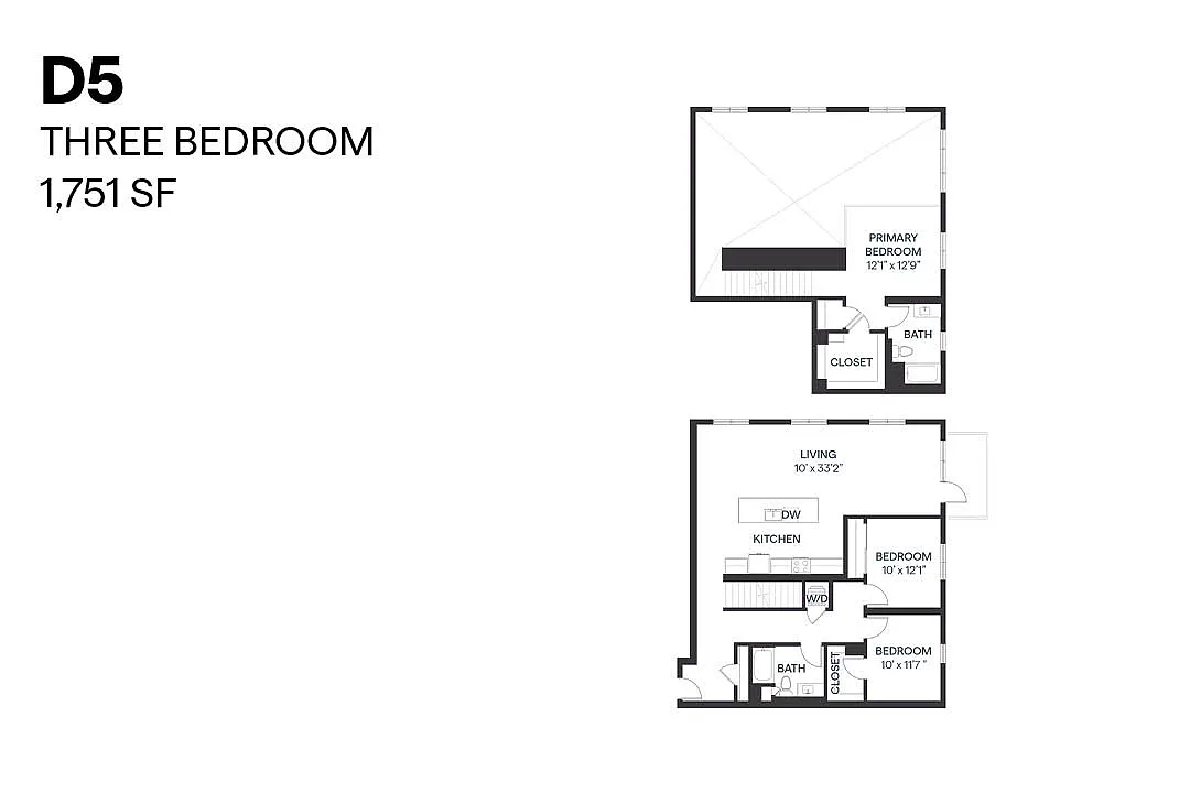 Floor plan Three Bedroom D5