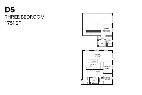 Floor plan Three Bedroom D5