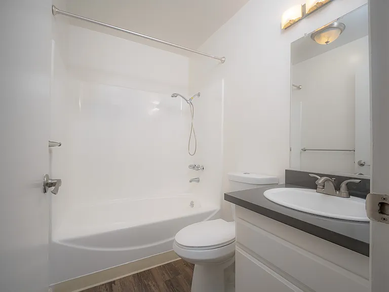Experience tranquility in this beautifully designed bathroom, perfect for relaxing at home.