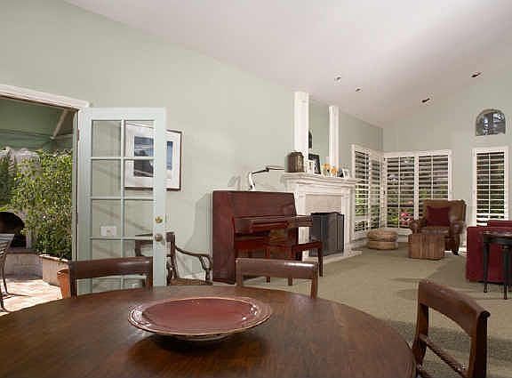 living room, dining, patio