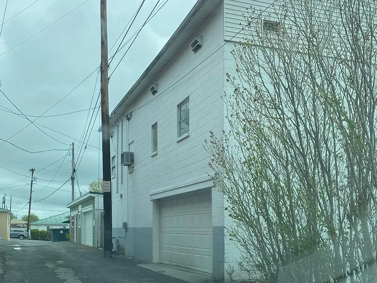 Back entrance to garage
