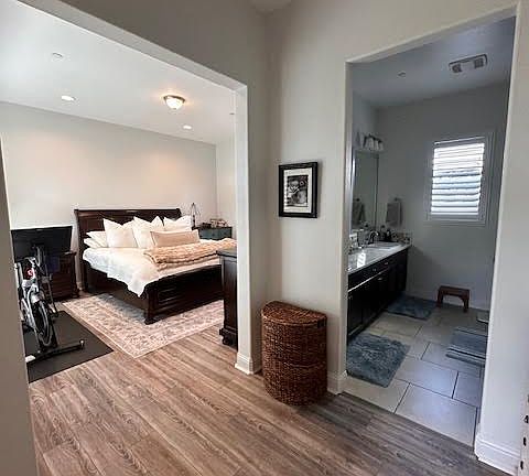 Large Master Bedroom with attached bathroom and large closet