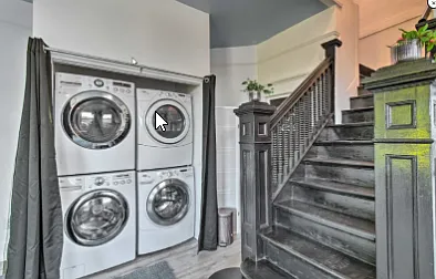 Free laundry area in foyer