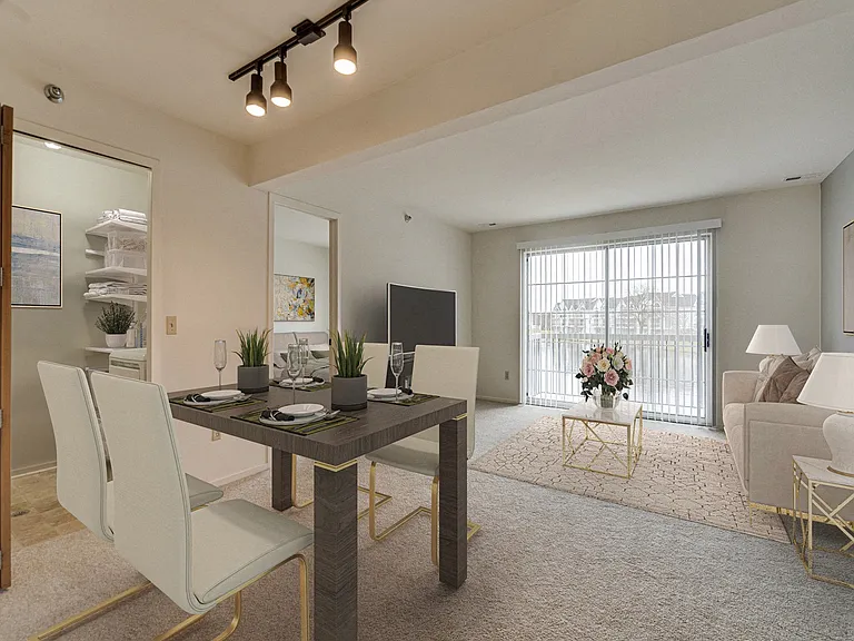 Azalea Layout Dining Area with Living Room View