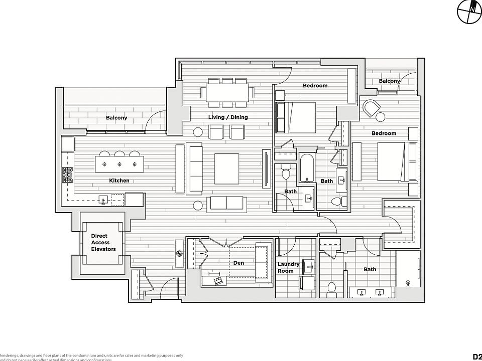 2 Bedroom Den-D2