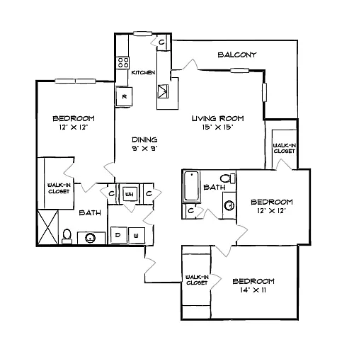 Floor plan Design 3B