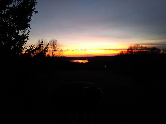 Sunset over the lake